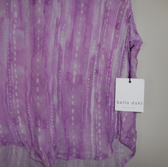 Bella Dahl Womens Purple Smocked‎ Tank Summer Pullover Top Shirt XS NWT - Picture 5 of 7